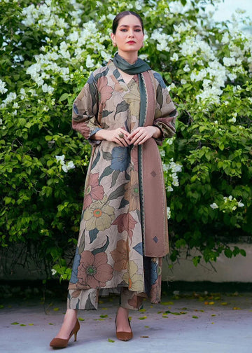 Embbroidered lawn 3-piece Dress