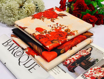 Khaddar Printed 3- Piece Suit