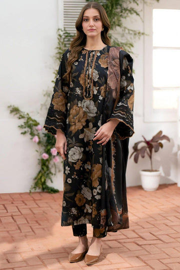 Embbroidered lawn 3-piece Dress