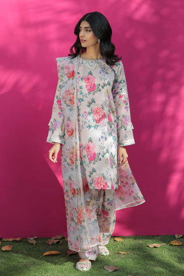 Embroidered Printed Lawn 3 Piece