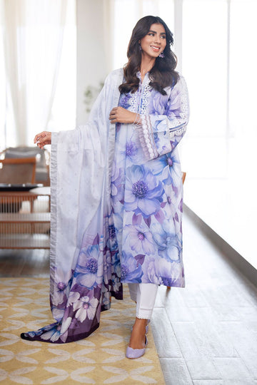 Embroidered Printed Lawn 3 Piece