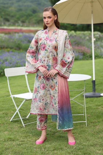 Embroidered Printed Lawn 3 Piece