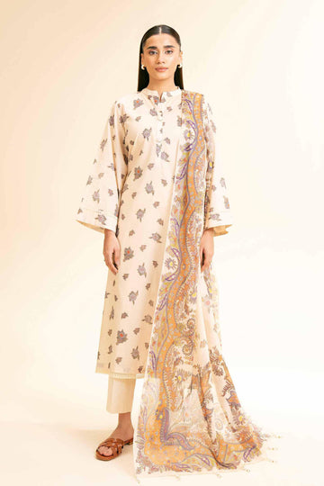 Embroidered Printed Lawn 3 Piece