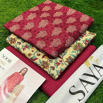 Printed Khaddar 3-Piece Suit