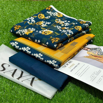 Printed Khaddar 3-Piece Suit