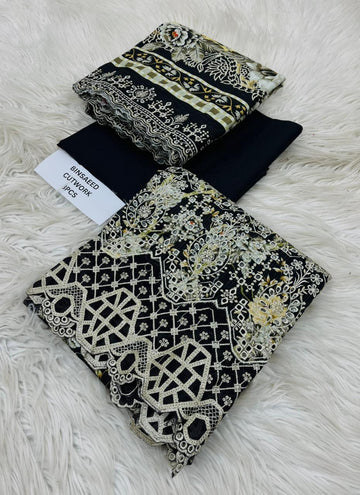 Chiken Kari Khaddar 3 Piece Suit