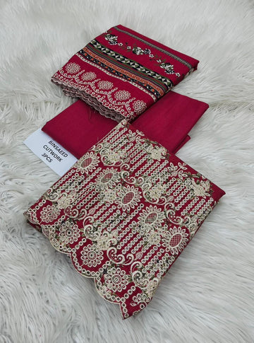 Chiken Kari Khaddar 3 Piece Suit