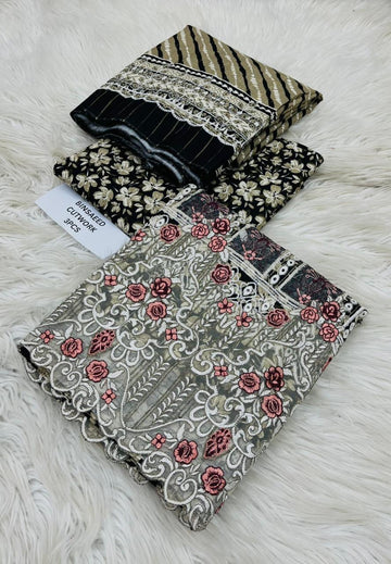 Chiken Kari Khaddar 3 Piece Suit