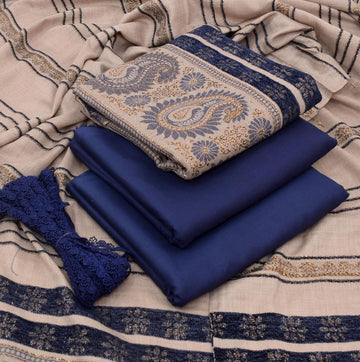 3pc - Dhanak with Pashminia Shawl