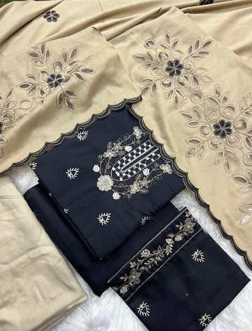 3pc - Dhanak with Pashminia Shawl