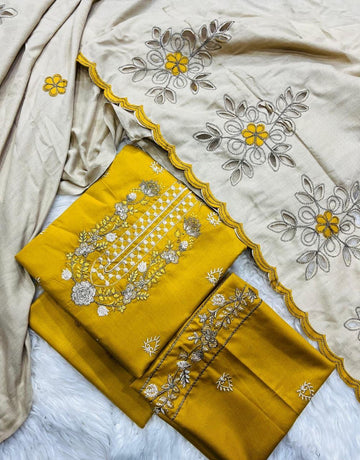 3pc - Dhanak with Pashminia Shawl