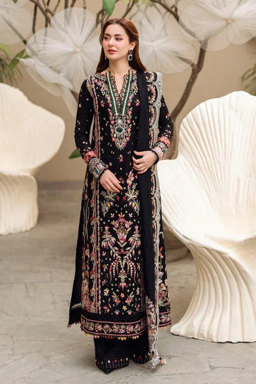 classic black    - Embroidered Lawn 3 Piece