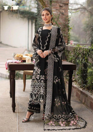 Embroidered  black  - Embroidered Lawn 3 Piece