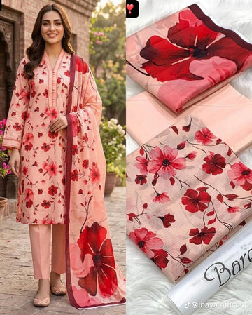LV- 01  Pure Lawn 3 Piece