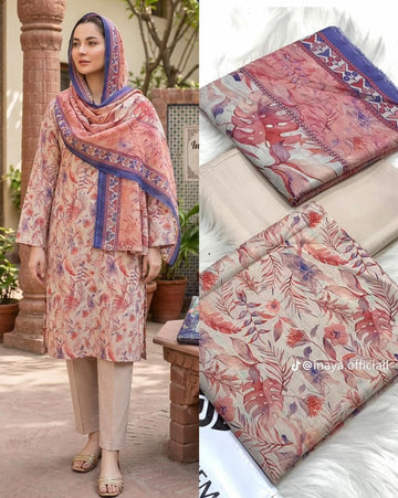 LV- 04  Pure Lawn 3 Piece