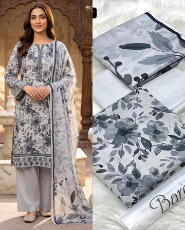 LV- 09  Pure Lawn 3 Piece