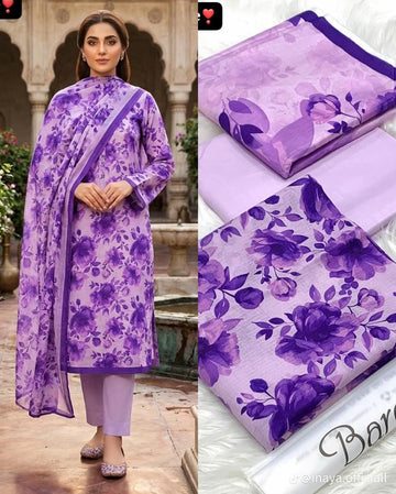 LV- 22  Pure Lawn 3 Piece