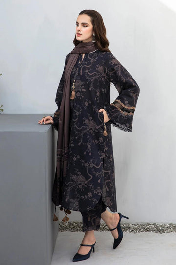 3 - Piece Lawn Embroidered Dress With Lawn Dupatta