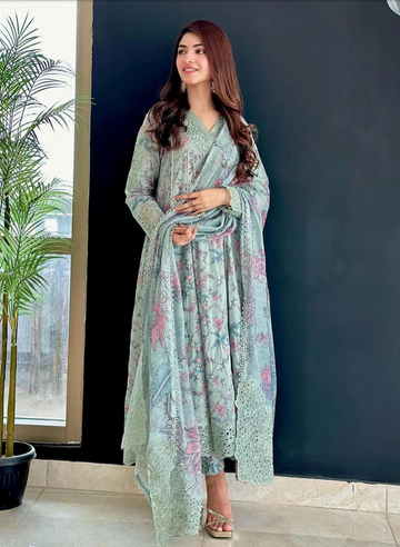 Khaddar Embroidered 3Piece Suit